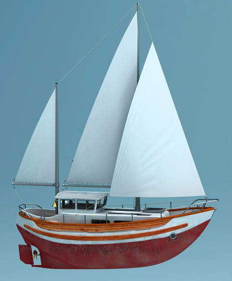 3D Modeling: Яхта Fisher-30