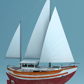 3D Modeling: Яхта Fisher-30